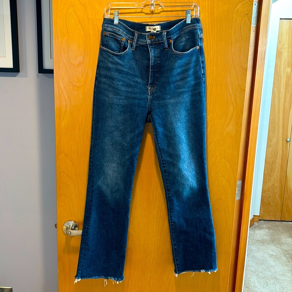 Madewell Cali Demi Boot Kick Out Crop Jeans 28T